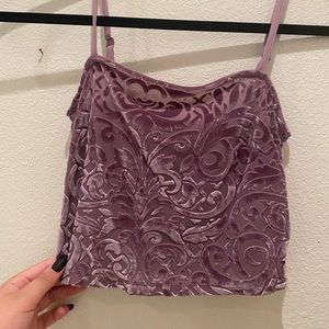 Lavender Paisley Crop Top/ Bralette